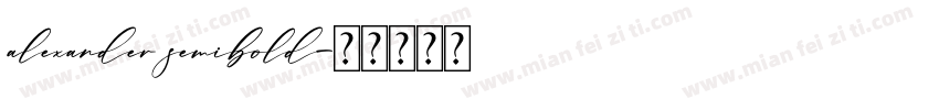 alexander semibold字体转换
